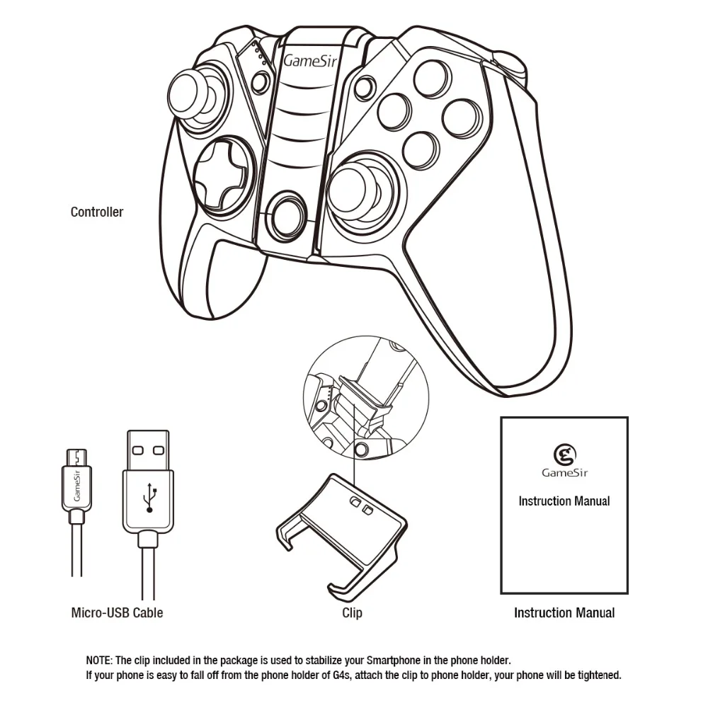 Беспроводной Bluetooth геймпад GameSir G4 контроллер для PS3 Android ТВ приставки смартфона
