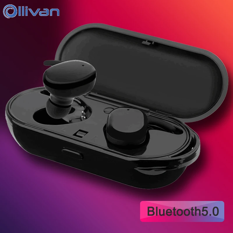 

Ollivan TWS Wireless Earbuds Touch Control Mini Bluetooth Earphone 5.0 Sport Earpiece with Charging Box for iphone 7 6 6S Xiaomi