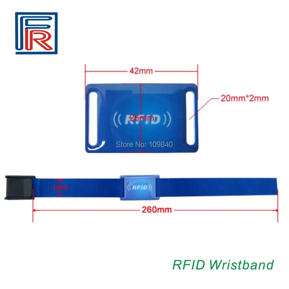 

Special design RFID Nylon strap wristband bracelet with EM 125KHZ Read-only waterproof epoxy tag 100pcs/lot
