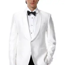 Свадебные костюмы для мужчин костюм белый индивидуальный смокинг жениха белая официальная одежда