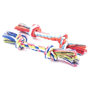 

Durable Braided Bone Rope Pet Dog Puppy Cotton Chew Training Toys Cleaning Tooth Knot Toy Pet Supplies 17cm