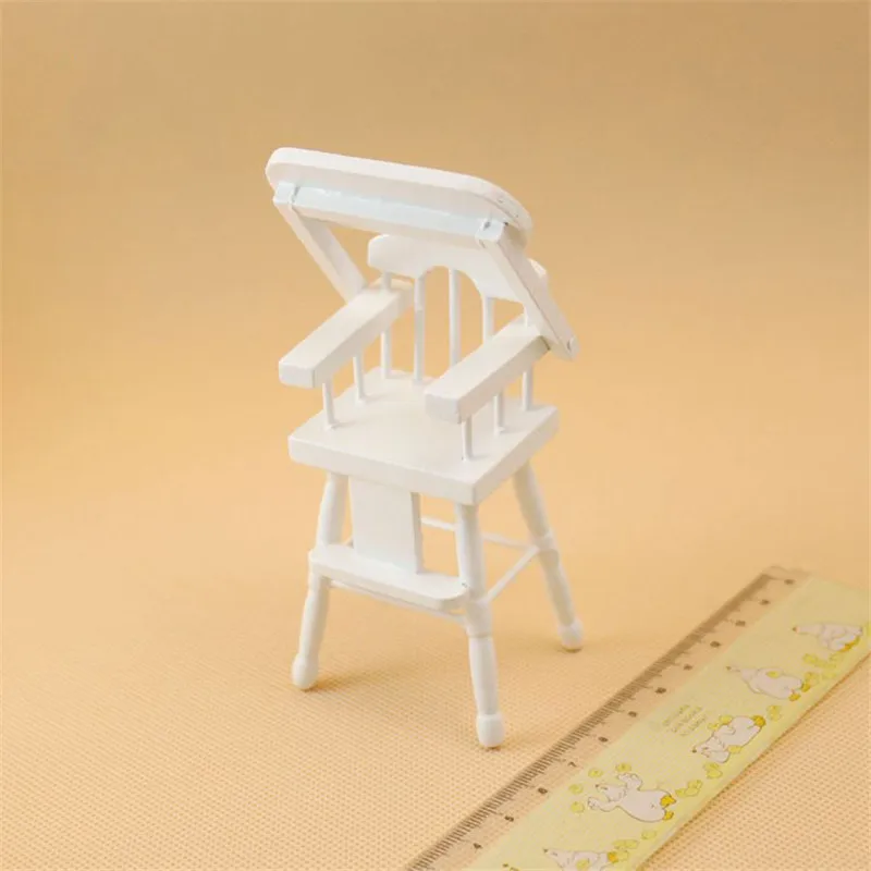 1:12 dollhouse furniture toy for dolls white wooden miniature baby room Crib chair cute pretend play kids toys girls gifts 1:12 dollhouse furniture toy for dolls white wooden miniature baby room Crib chair cute pretend play kids toys girls gifts