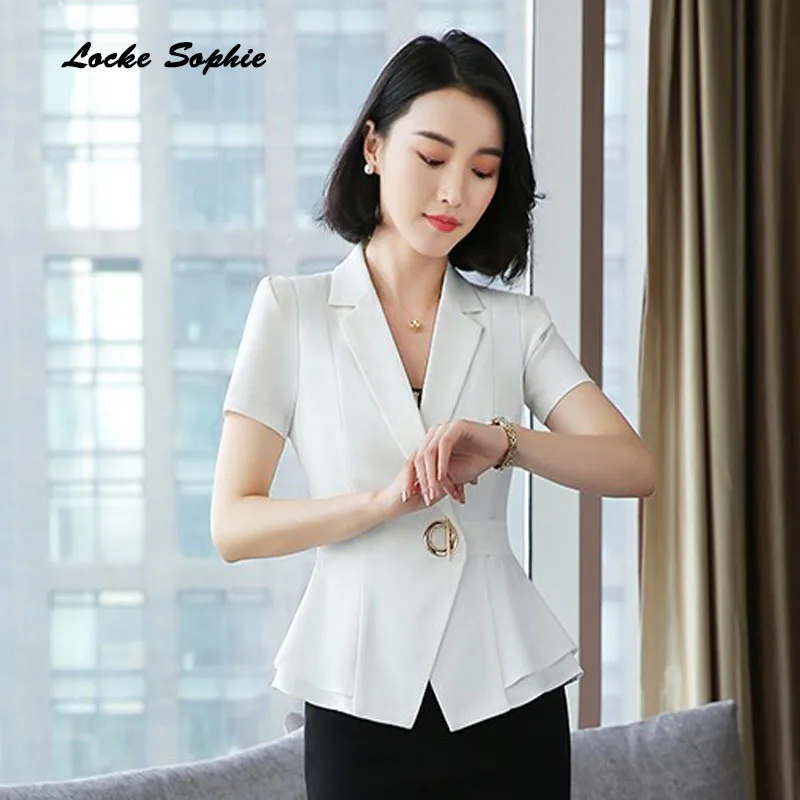 1pcs Women's Blazers coats 2019 Summer Fashion cotton blend Splicing Small Suits jackets ladies Skinny Blazers Suits coats Girls 1pcs Women's Blazers coats 2019 Summer Fashion cotton blend Splicing Small Suits jackets ladies Skinny Blazers Suits coats Girls