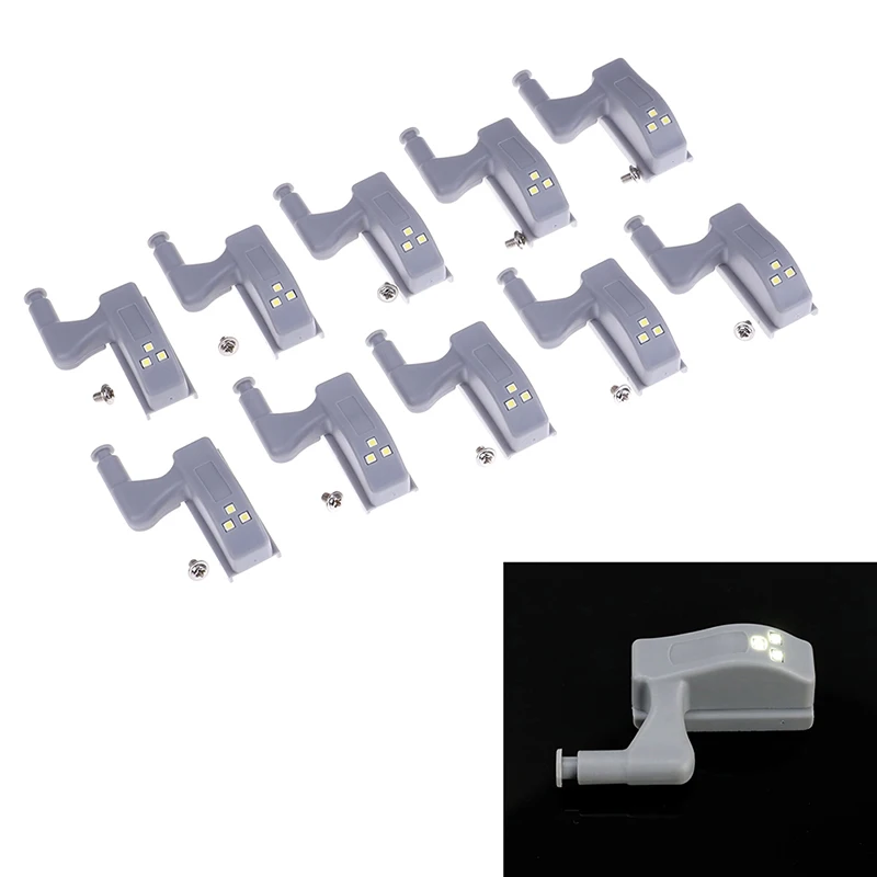 10Pcs/Set Inner Hinge LED Sensor Under Cabinet Lights For