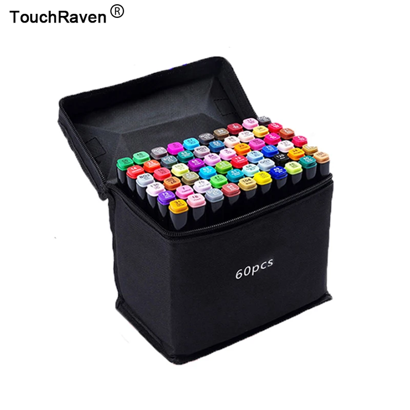 Оптовая продажа TouchRaven 12/24/30/36/40/48/60/80/168 маркер для рисования набор двуглавый