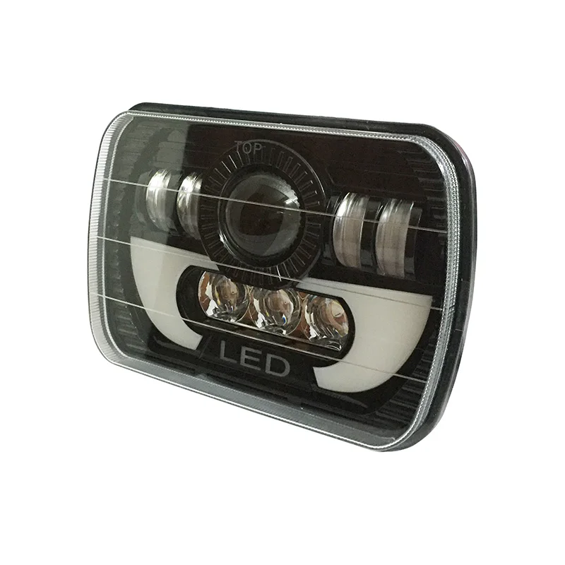FADUIES Pair 5X7 inch 55W H4 LED Replacement For Sealed Beam With DRL 7x6 inch headlamp For truck FLD 50 60 70 80  (4)