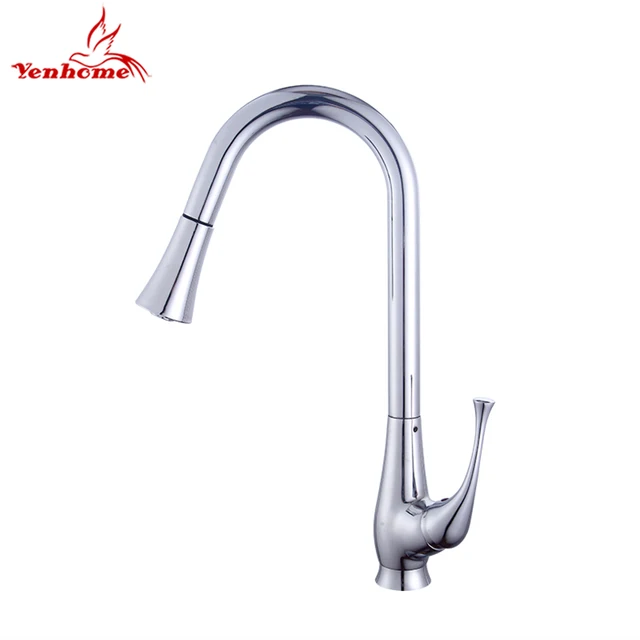 Special Offers Durable Kitchen Faucet Pull Out Deck Mounted Pull Swivel 360 Degree Rotating Cold And Hot Water Tap Torneira Dourada Mixer Tap