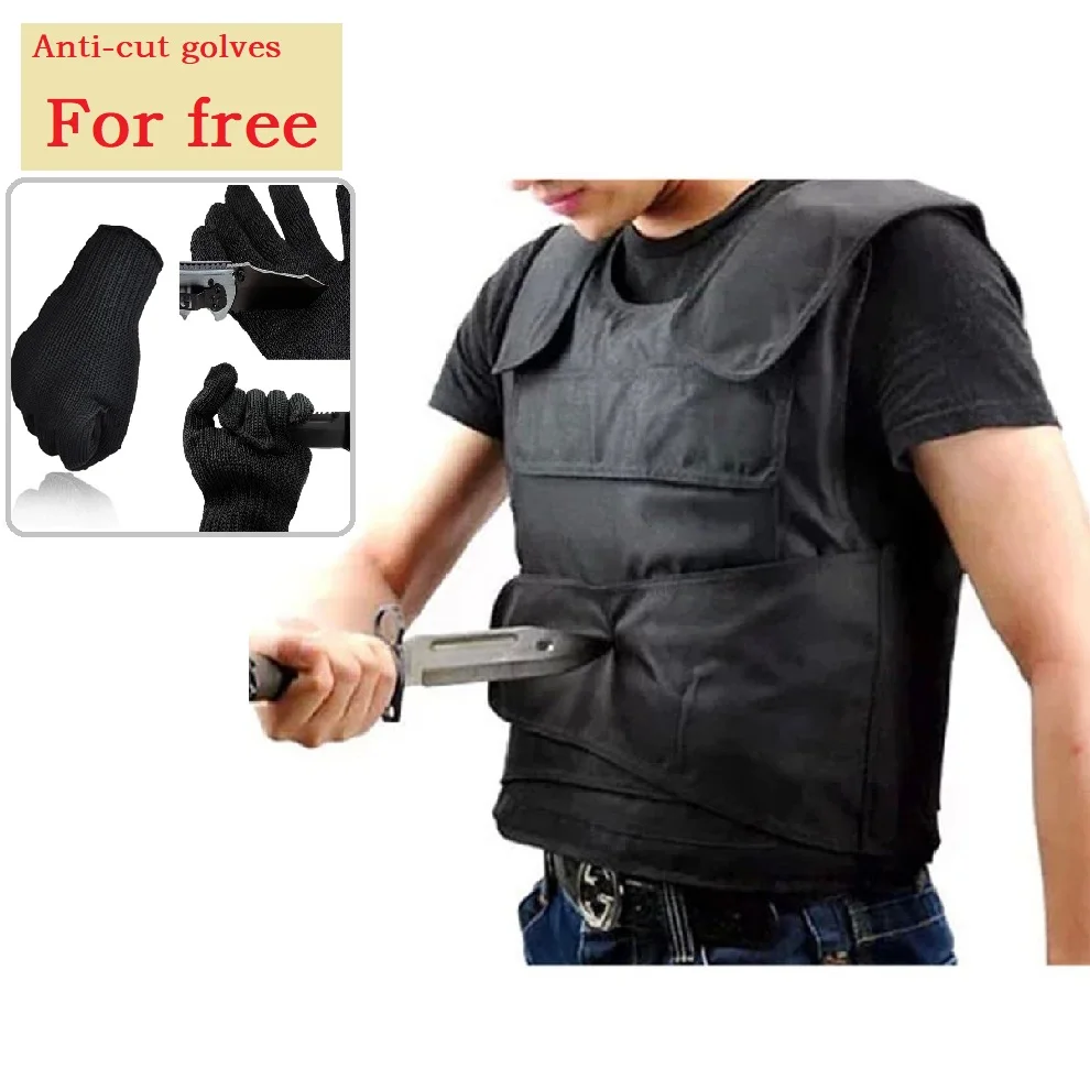 

Self defense Stab-resistant Clothing Protective Vest 15 Layers Fiber Soft Liner Cut-proof Coat Police Tactical Vest 2018
