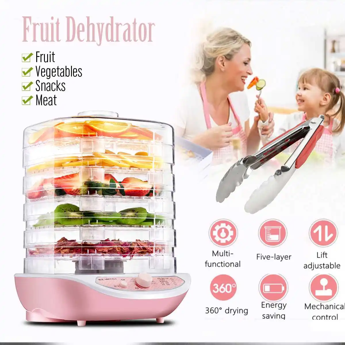 

Food Dehydrator Machine Electric Multi-Tier Preserver Meat/Fruit/Beef/Vegetable Dryer