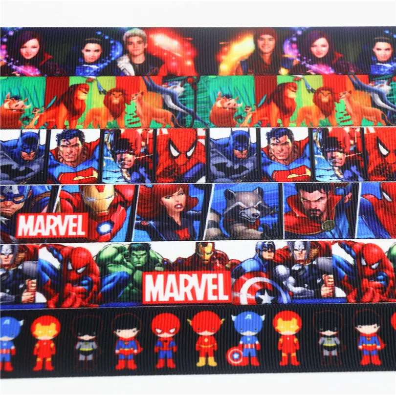 DUWES 7/8 '' Герой Marvel лев мультфильм напечатанный grosgrain ленты аксессуар hairbow головной убор DIY украшения 22 мм D752