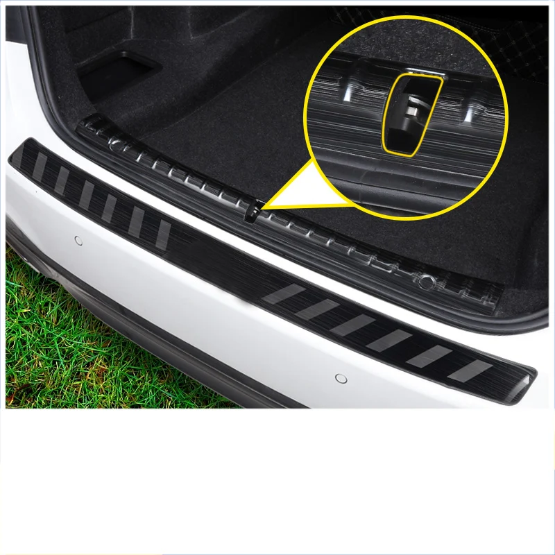 Lsrtw2017 нержавеющая сталь багажник автомобиля защитные накладки на панель для bmw 5 серии 528 530 520 540 535 g30 g31