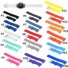 100 шт 16 Цвета силиконовый ремешок для наручных часов samsung Galaxy Шестерни S2 R720 R730 группа спортивные часы на ремешке сменный Браслет SM-R720