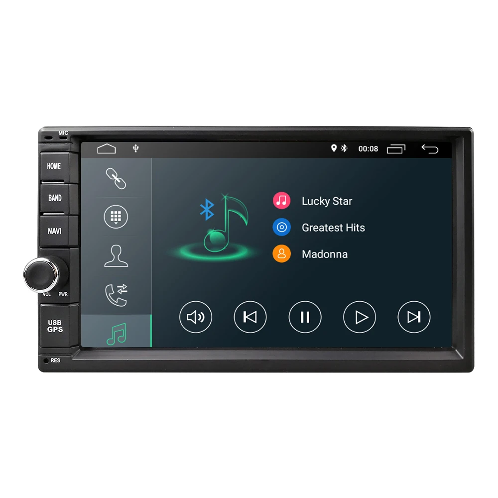 Высокая версия ОЗУ 2 ГБ+ ПЗУ 16 ГБ Android 9,0 7 дюймов 2Din универсальный автомобильный Радио GPS мультимедийный блок плеер для VW Nissan Kia