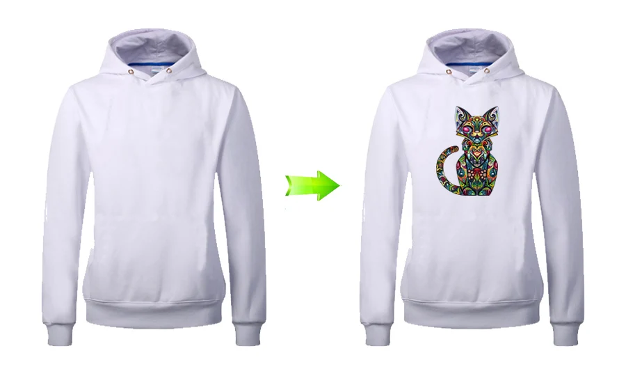 Fun Cat Stickers Thermal Diy Accessory Washable Heat Transfer New Design Badges Clothing Deco Patch For Clothes - (4)