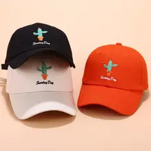 Бейсболка с вышивкой кактуса для женщин и мужчин, летняя бейсболка для папы, хип-хоп кепка