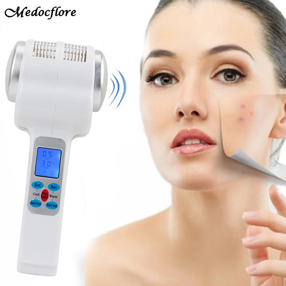 Ultrasonic Cryotherapy Hot Cold Hammer Lymphatic Face Lifting Massager
