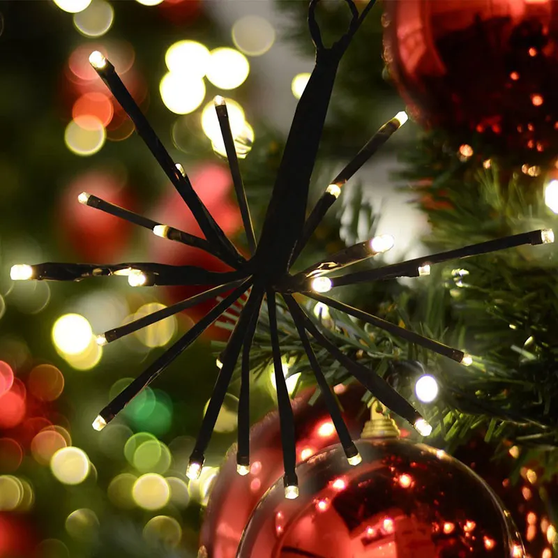 

100LED Hanging Starburst Fairy string light DIY firework Tree Branch Christmas Wedding Party Garland New Year Lighting