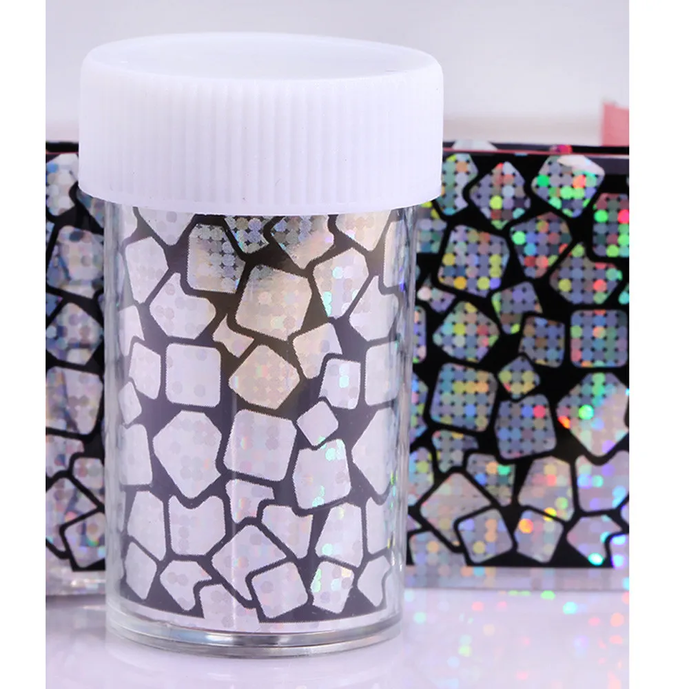 

1 Pcs 100*4cm Fashion Nail Art Foil Transfer Stickers Nail Decal Design Flower Decoration Nails holographic Wraps Tool #2