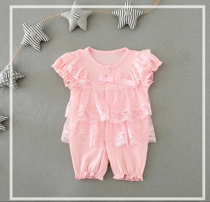 Newborn Baby Girl Lace Romper 2016 Fashion Brand Cotton Infant Toddler