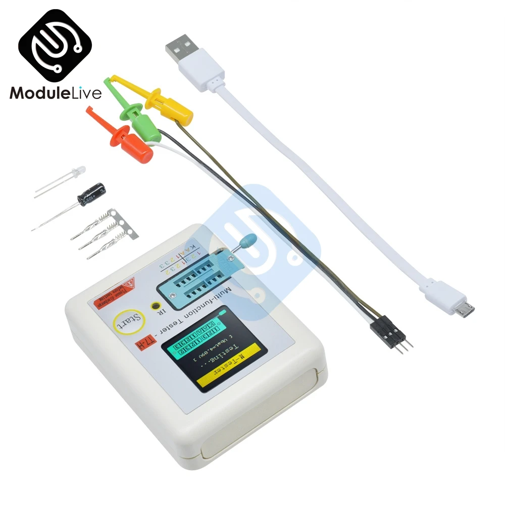 TC-T7-H T7 транзистор тест er TFT Диод Триод измеритель емкости LCR ESR Электрический Тест метр NPN PNP мультиметр Высокая точность