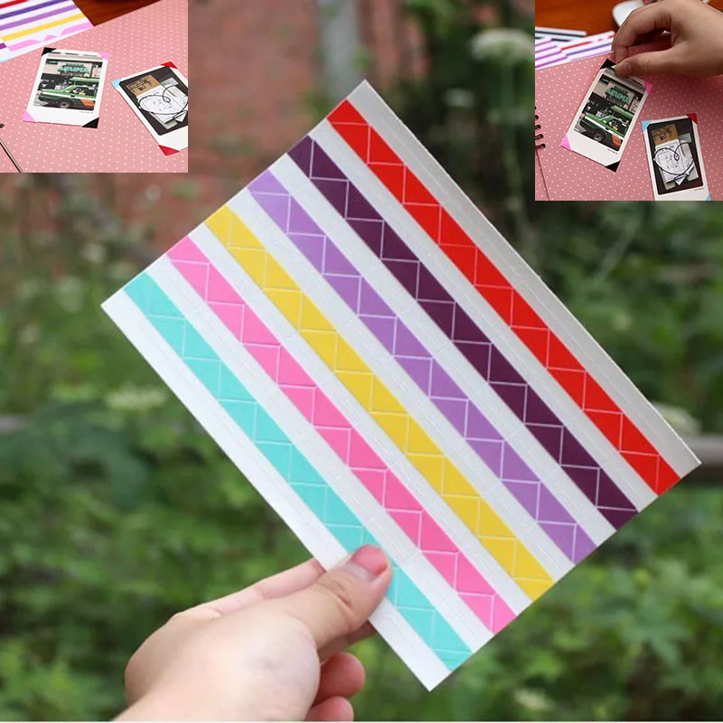 1 Sheet=102 pcs Instax Mini High Hand-made Material Album Decor Sticker Retro Pvc Photo Corner | Электроника