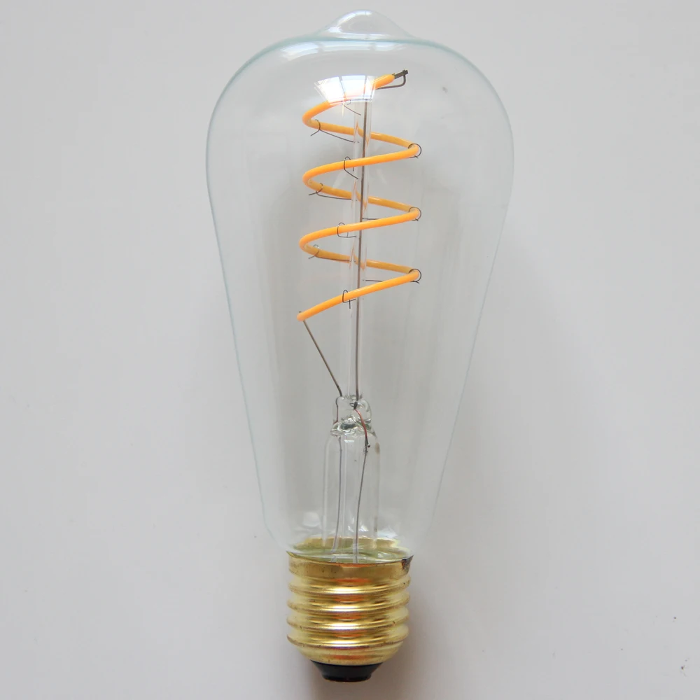 Uncleahtoh ST64 E26 E27 LED flexiblle лампы накаливания 2700 К теплый белый Dimmable свет|dimmable light|filament