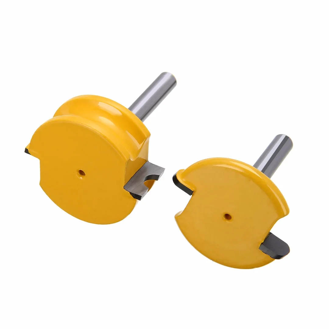 2pcs Canoe Flute and Bead Router Bit 1/4"x1 1/2" Woodworking Milling