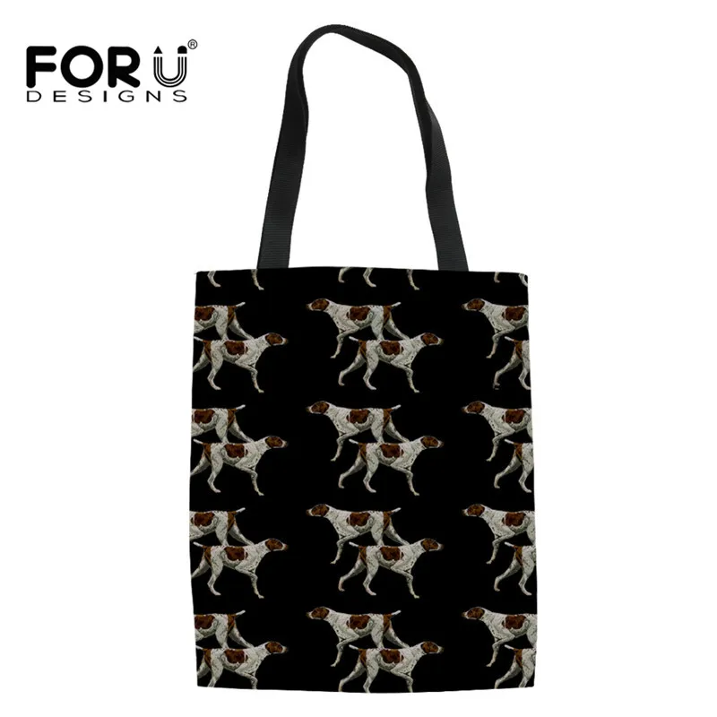 FORUDESIGNS/немецкие короткие холщовые сумки с принтом для волос женская сумка на