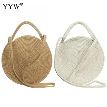 

Summer Bohemian Crossbody Bag Women Vintage Beach Straw Bag Ladies Handmade Woven Rattan Tote Handbag 2019 Bolsa Feminina