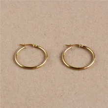 30 мм титановые серьги-кольца из нержавеющей стали 316L золотого цвета с вакуумным покрытием, не выцветает, не вызывает аллергии