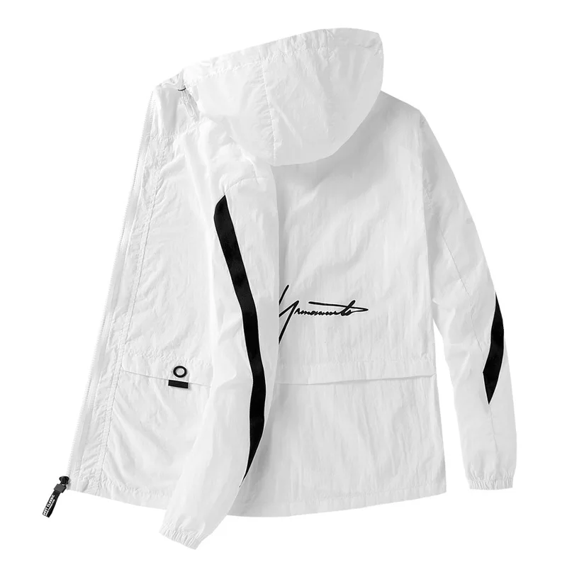 

2019 New Sunscreen Jacket Men / Women Harajuku Windbreaker Jackets Hooded Hip-hop Street-wear Night Shiny Coats New Arrival SA-8