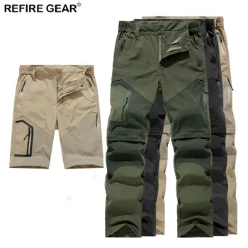 

Refire Gear Men Summer Quick Dry Removable Pants Outdoor Breathable Elastic Trousers Sports Fishing Trekking Hiking Shorts Male