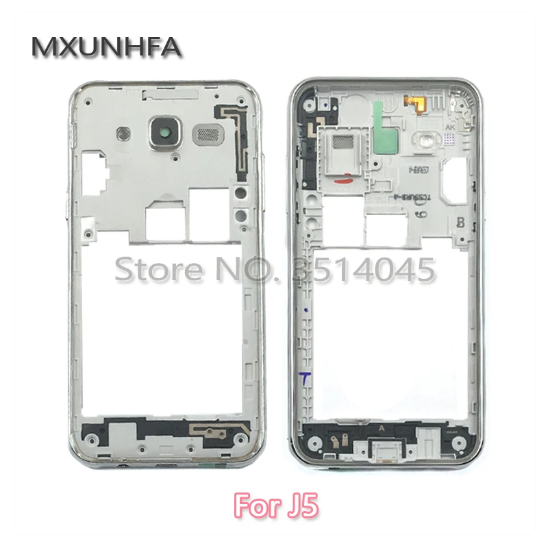 

Middle Frame Plate Bezel Housing Chassis For Samsung Galaxy J5 2015 J500 J500f with side button Replacemenrt Repair Parts