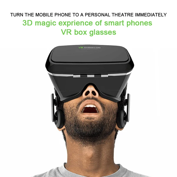 Montaje de la cabeza Google cartón Shinecon realidad Virtual 3d Movie Game óculo Rift gafas para