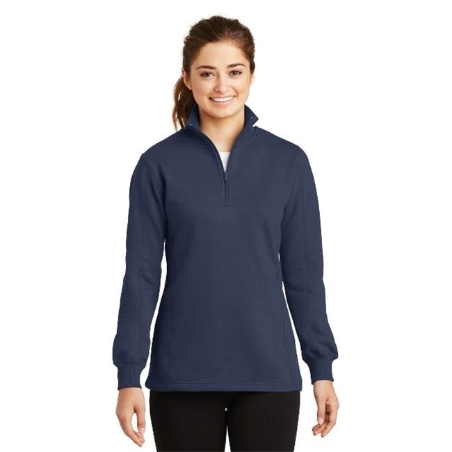 Sport-Tek LST253 Ladies 1 by 4-Zip Sweatshirt True Navy - Medium