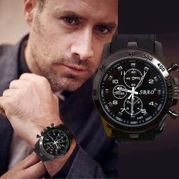 

Fashion Wrist Watch Luxury Sport Watches Stainless Steel Dial Clock Men Watch Silicone Rubber Analog Quartz Modern Men