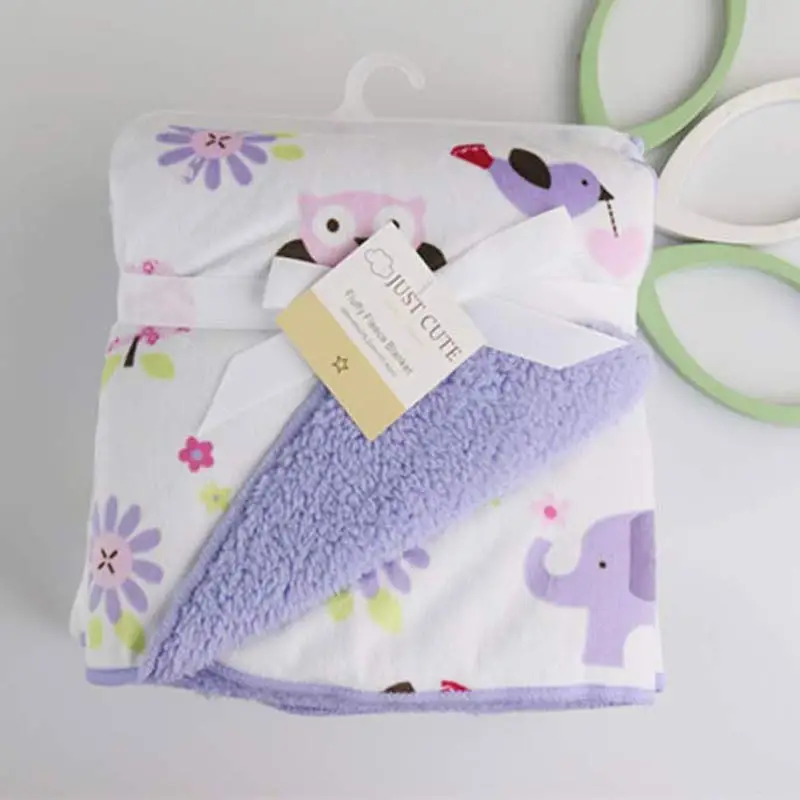 2016 New Thicken font b Double b font Layer Baby Blankets Fleece Infant Swaddle Envelope font