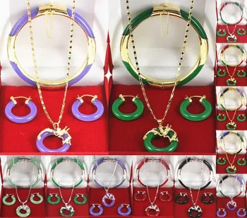 

313 12color-green/purple/red /black colorful bangle dragon pendant earring can choose