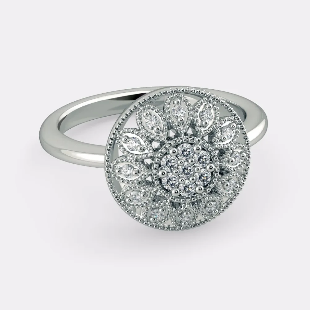 Szjinao Genuine 925 Sterling Silver Flower Rings For Women Cubic Zircon Luxury Wedding Jewelry Bridesmaid Gifts Wholesale Price