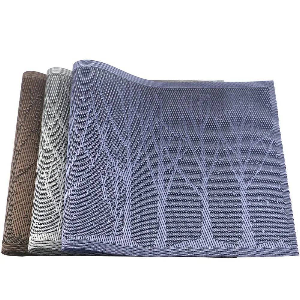 Uniturcky Washable Woven Placemats Tree Theme Non slip Table Mats For Kitchen Dining,Set of 6