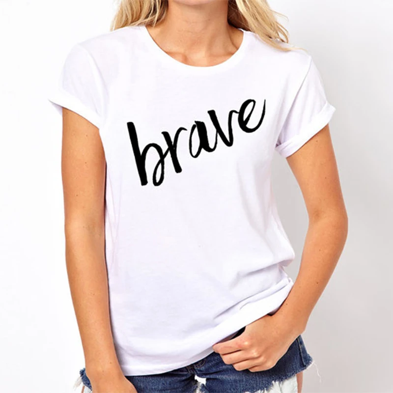 Women Tops Summer T Shirt Cotton New Fashion Brand Clothing Brave Women Tshirt White Grey Plus Size Streetwear T-Shirt XS-3XL Women Tops Summer T Shirt Cotton New Fashion Brand Clothing Brave Women Tshirt White Grey Plus Size Streetwear T-Shirt XS-3XL