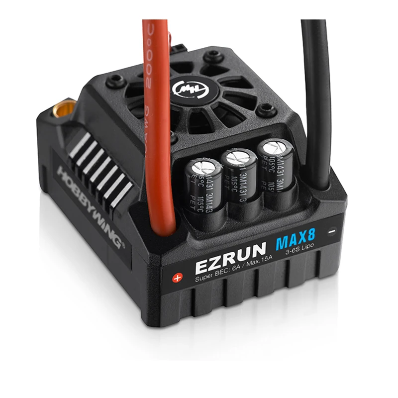 FATJAY HobbyWing EzRun MAX8 V3 brushless waterproof 150A ESC 3-6S for RC 1/8 Touring Car/Buggy/TrucK High Reliability Durability