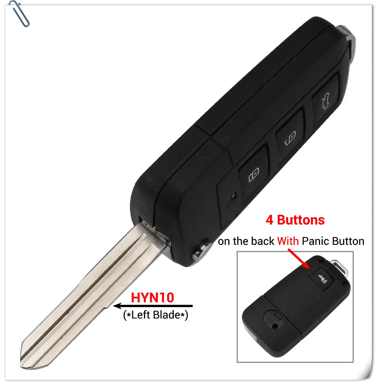 Keyforkess 3/4 pulsante modificato pieghevole chiave a distanza Shell per Kia per Hyundai Elantra Sonata Genesis portachiavi per auto Fob HYN10 HYN14R - HTB1oQrzcBOD3KVjSZFFq6An9pXao