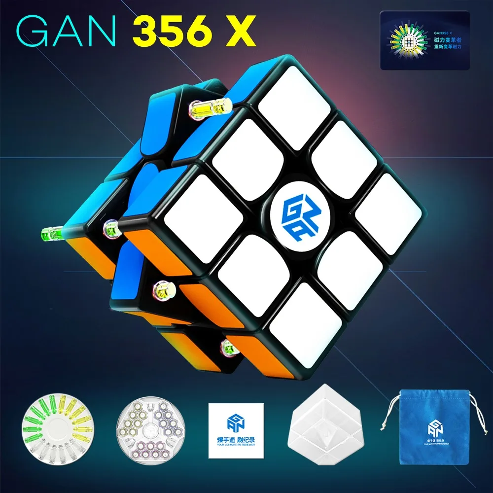 D-FantiX Gan 356 x магический куб Gan 356x Магнитный куб 3x3x3 скоростные Кубики-головоломки профессиональные 3x3 игрушки для детей и взрослых