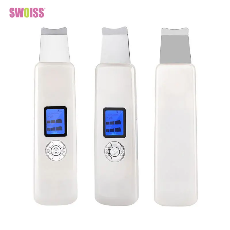 

SWOISS Ultrasonic Skin Purifier Skin Scrubber Cleaner Exfoliating Spatula Remover Facial Shovel Beauty Instrument Pore Cleaner