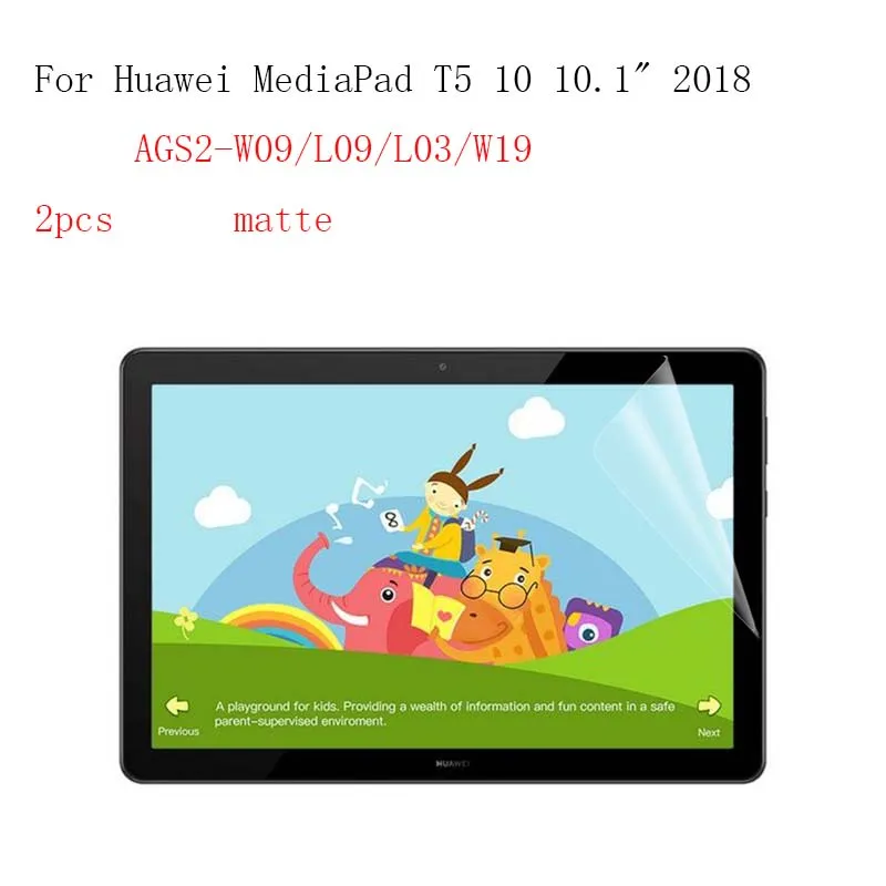 Антибликовый планшетный пленочный ЖК-экран протектор для huawei MediaPad T5 10 10," 9H Анти-Царапины 2 шт в 1 посылка
