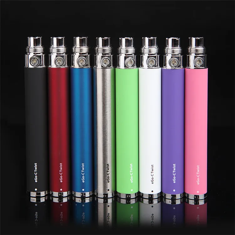 1pc/lot Colorful Battery eGo C Twist 1100mAh 900mAh 650mAh Variable