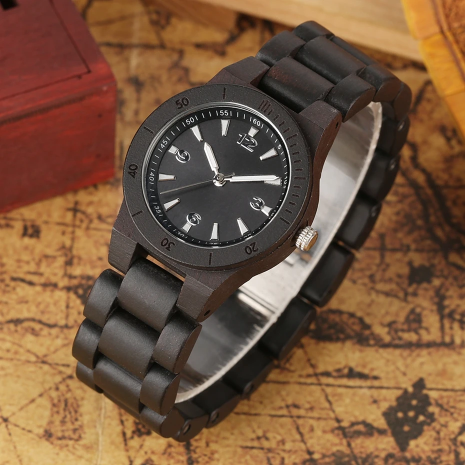 Full Wood Watch Women Mini Chic Dial Quartz Clock Minimalist Wooden Bracelet Wristwatch Creative Hours Gift Lady Watch for Woman 2020 (6)