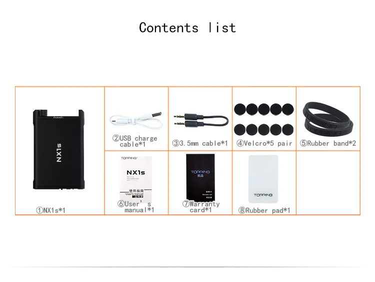 Topping NX1s Portable Stereo Zero Noise Headphone Amplifier Amplifiers 3 5mm Hifi Digital USB Rechargeable Built in Battery