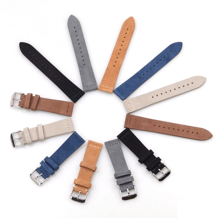 Cena EACHE Suede Design specjalny i klasyczny pasek do zegarka z prawdziwej skóry 18mm 20mm 22mm akcesoria do zegarków paski do zegarków